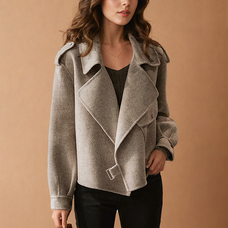 Jacke aus Kreppwolle