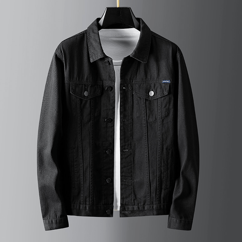 WW | Denimjacke Klassischer Button up Brust & Paspeltaschen Robuste Freizeitkleidung