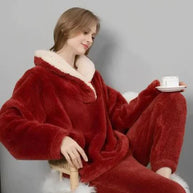 W&W - Pyjama-Set aus flauschigem Fleece für die Nacht