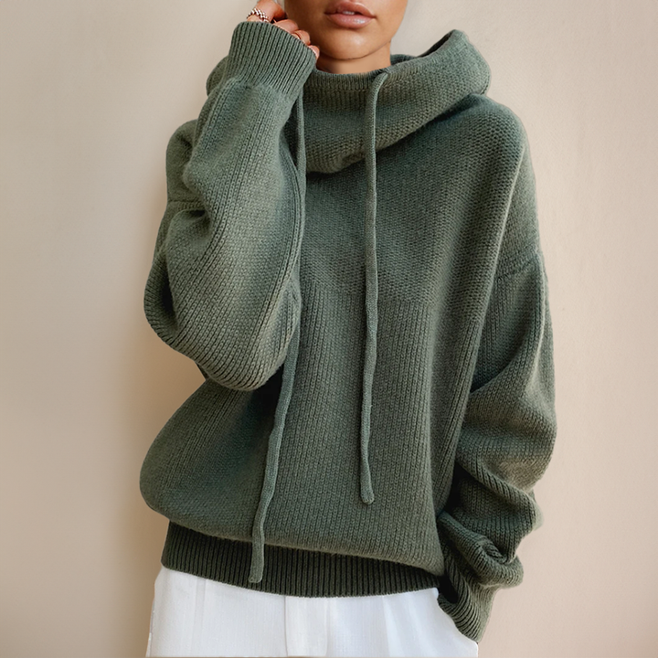W&W Mode | Hoodie - oversized Damenpullover mit Stehkragen
