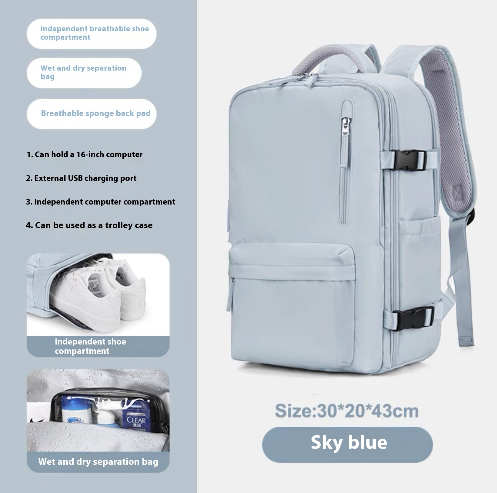 WW | Geräumiger Vielseitiger Rucksack