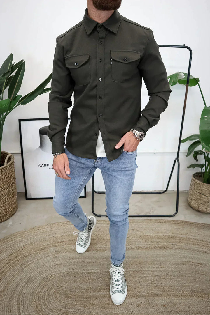 W&W Mode | Premium-Jacke mit Knopfverschluss für Herren | Stylische und bequeme Jacke