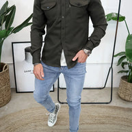 WW | Premium-Jacke mit Knopfverschluss für Herren | Stylische und bequeme Jacke