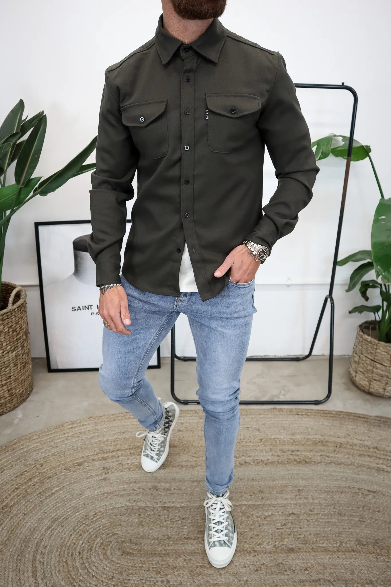 WW | Herrenjacke mit Kragen und Knopfleiste