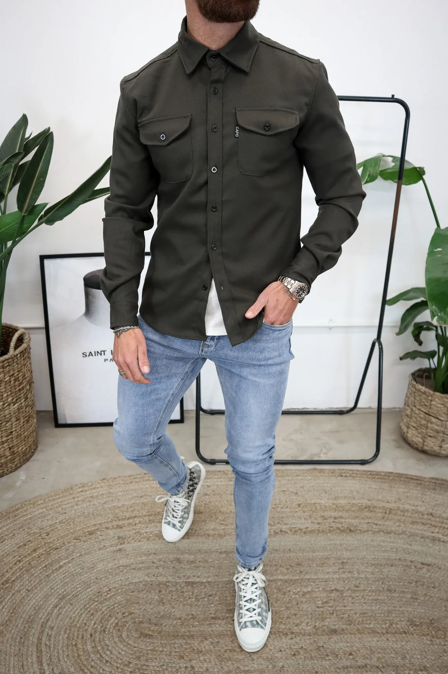 WW | Herrenjacke mit Kragen und Knopfleiste