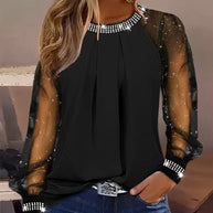 WW | Trendy Mesh Pailletten Top