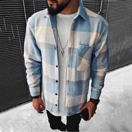 WW | Lässige Karo Langarmjacke Für Herren