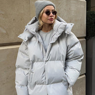 WW | Damen Oversize Winterjacke mit Kapuze