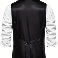 WW | Retro Herrenweste Mit Fischgrätenmuster