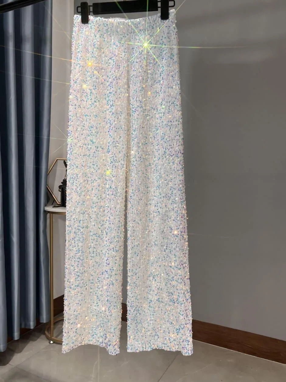 WW | Weite Sonnenhose mit Pailletten