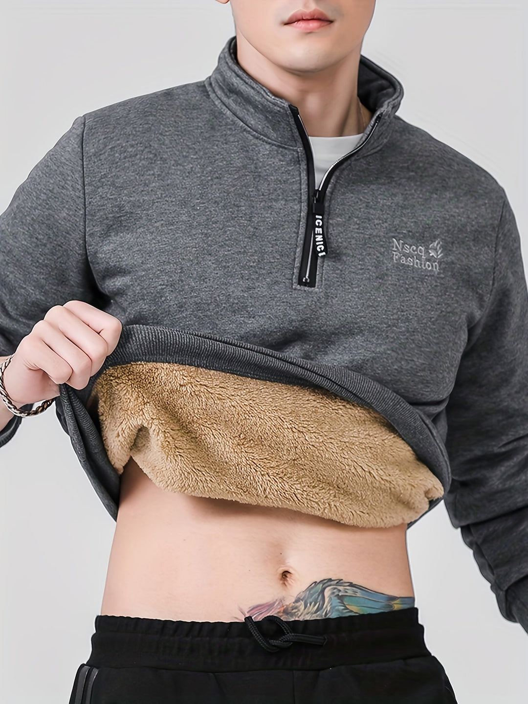 W&W Mode | Herren Pullover mit Stehkragen für Herbst Winter
