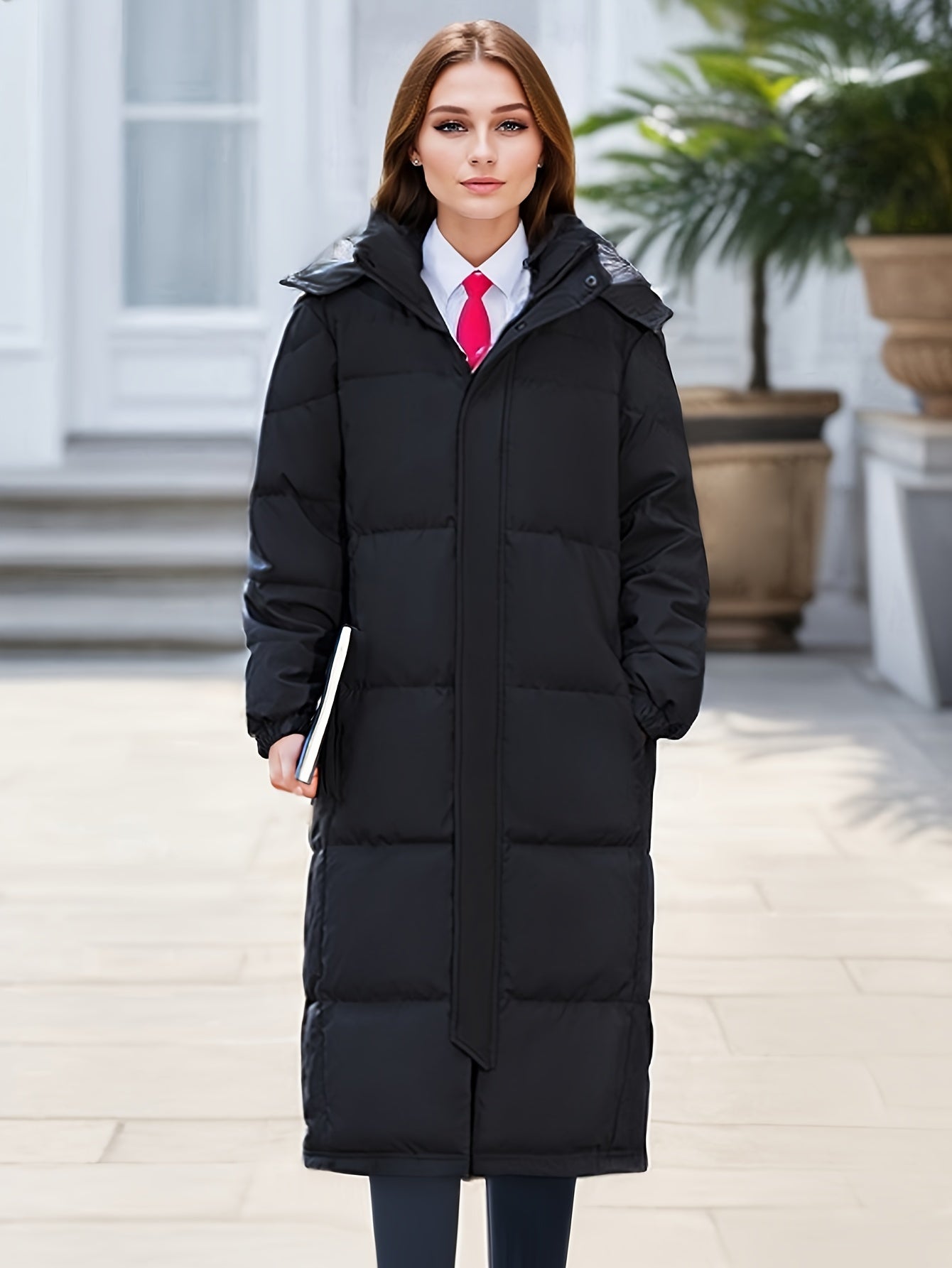 WW | Stilvoller langer Wintermantel Damen mit