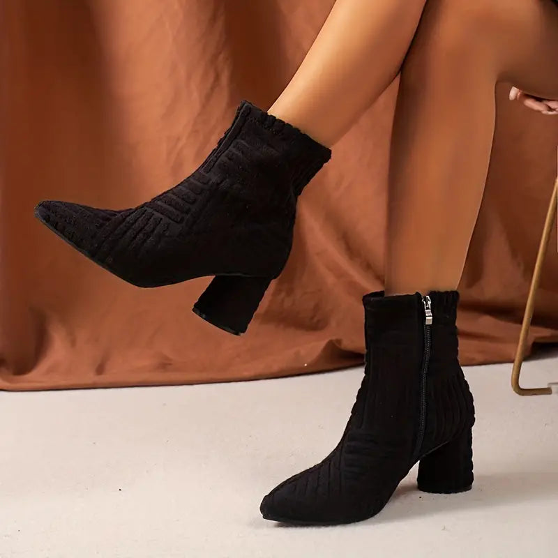 WW | Moderne Damenschuhe Helena mit Einem Bequemen, Soliden Absatz Elegante, Einfarbige Farben