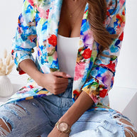 WW | Freie und Echte Florale Revers Freizeitanzug Blazer