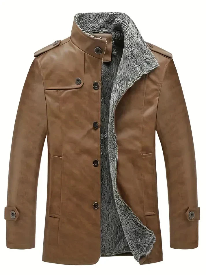 WW | herren lederjacke mit fleecefutter