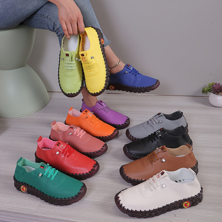 W&W Mode | Bequeme Lederschuhe Mit Runder Spitze