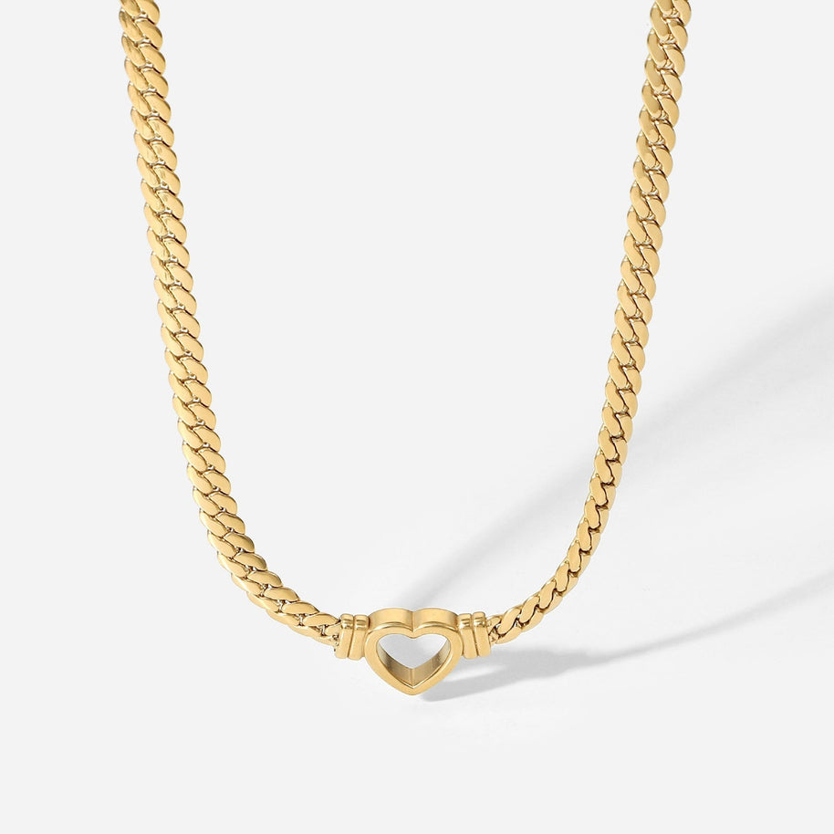 WW | Cuban Kette Herz Halskette
