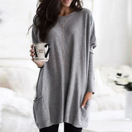 WW | Tunika mit Taschen - bequeme Damen Oversized Top