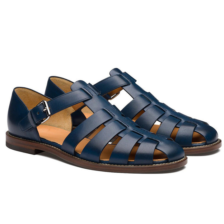 W&W Mode | Colorblock Herren Sandale Aus Veganem Leder