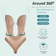 WW | Tiefer V-Ausschnitt Körperformender Bodysuit