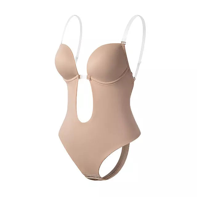 W&W Mode | Tiefer V-Ausschnitt Körperformender Bodysuit