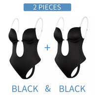 WW | Tiefer V-Ausschnitt Körperformender Bodysuit