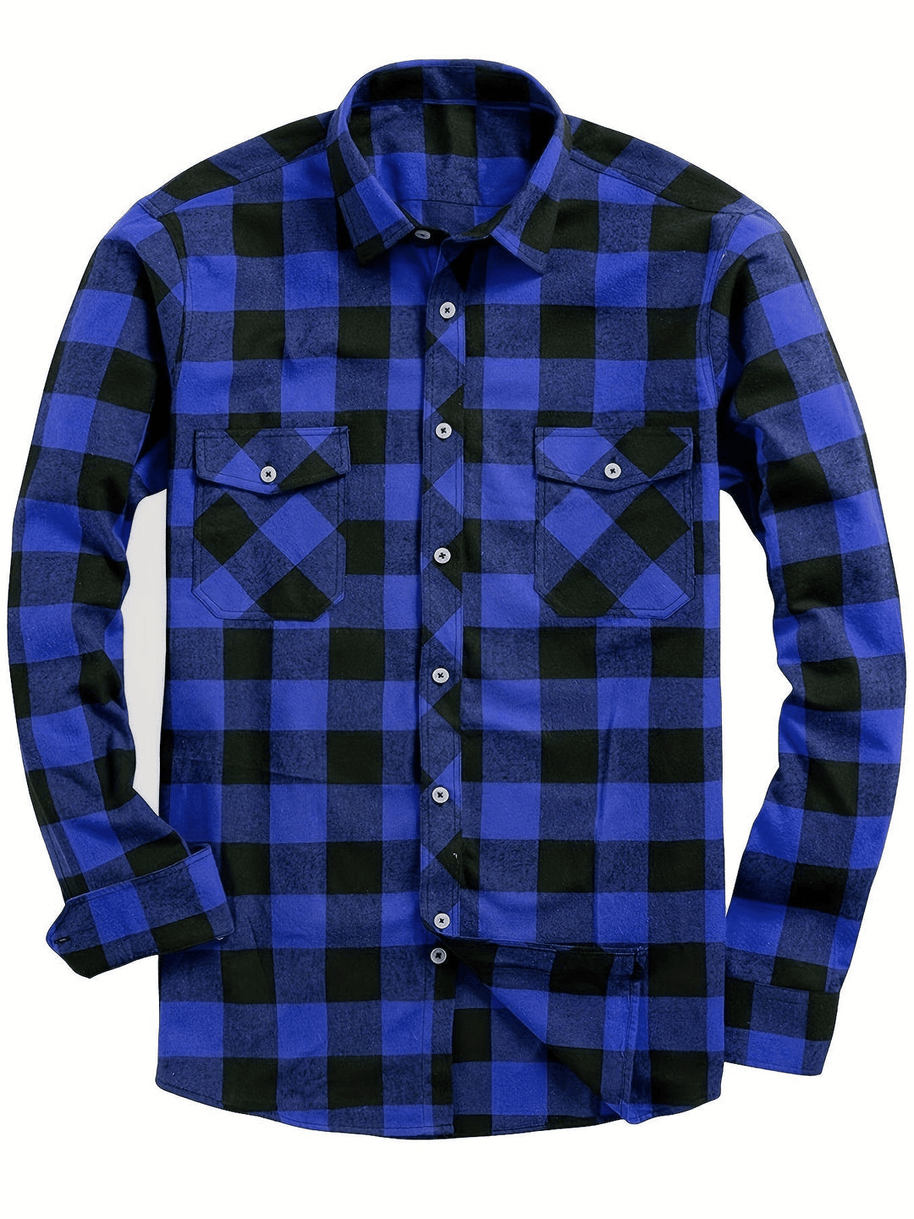 WW | Lässig Herren Bluse Hemd Lumberjack Print Shirt