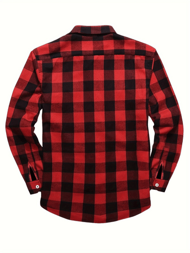 WW | Lässig Herren Bluse Hemd Lumberjack Print Shirt