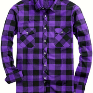WW | Lässig Herren Bluse Hemd Lumberjack Print Shirt