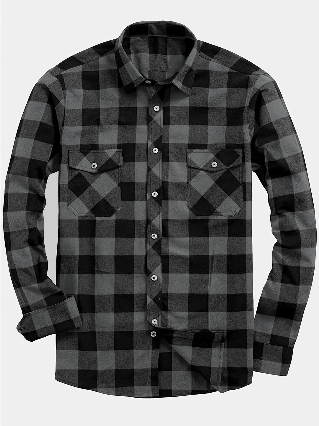 W&W Mode | Lässig Herren Bluse Hemd Lumberjack Print Shirt
