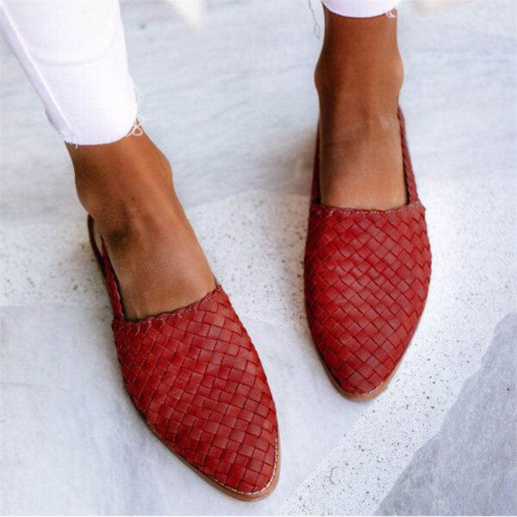 W&W Mode | Geflochtene Ledersandalen Für Damen