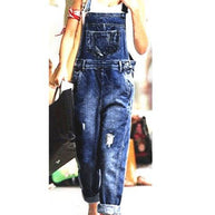 WW | Denim Lockere Einfache Lange Overalls