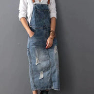 WW | Stilvolles Weinlese Denim Kleid