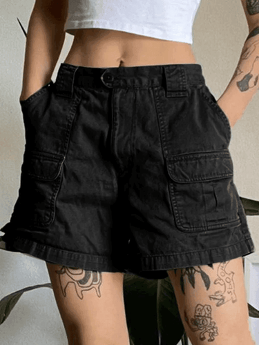 WW | Denim Gerade Bein Cargo Shorts