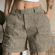 WW | Denim Gerade Bein Cargo Shorts