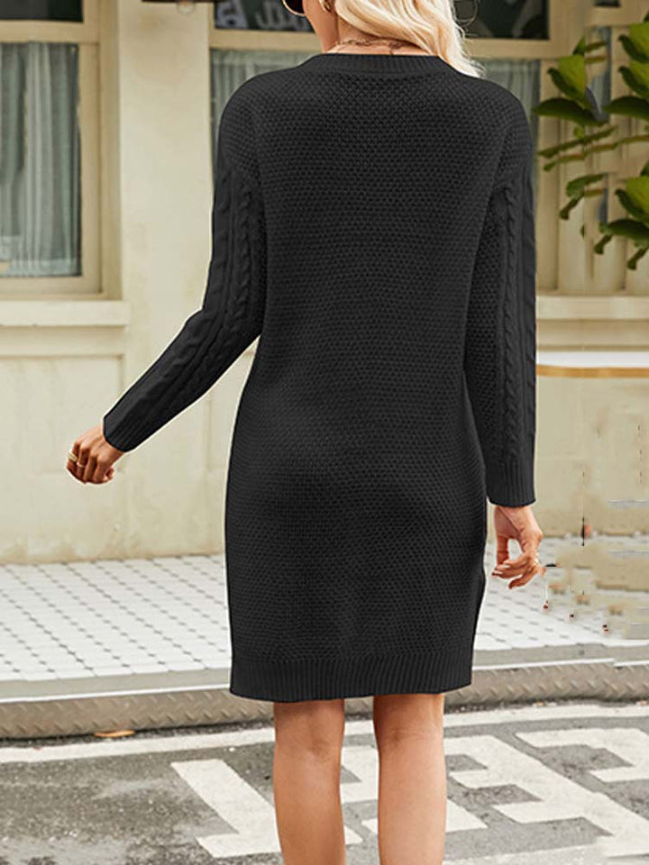 W&W Mode - Schwarzes Strickkleid