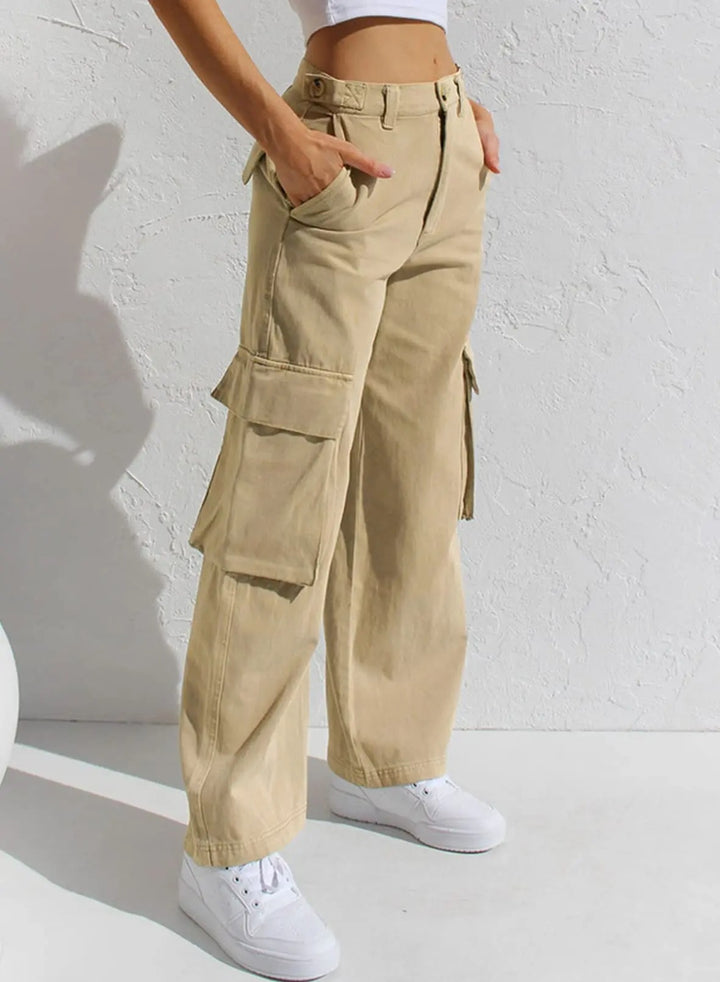 W&W Mode | Baggy Baumwoll Cargo Hose Mit Taschen
