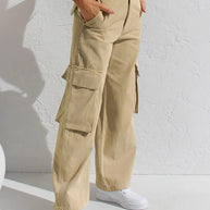 WW | Baggy Baumwoll Cargo Hose Mit Taschen