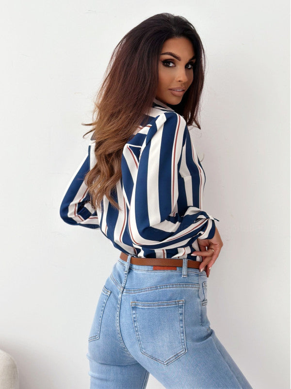W&W Mode Bluse | Aufgeräumte Damenbluse mit Satindruck