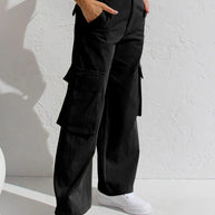 WW | Baggy Baumwoll Cargo Hose Mit Taschen