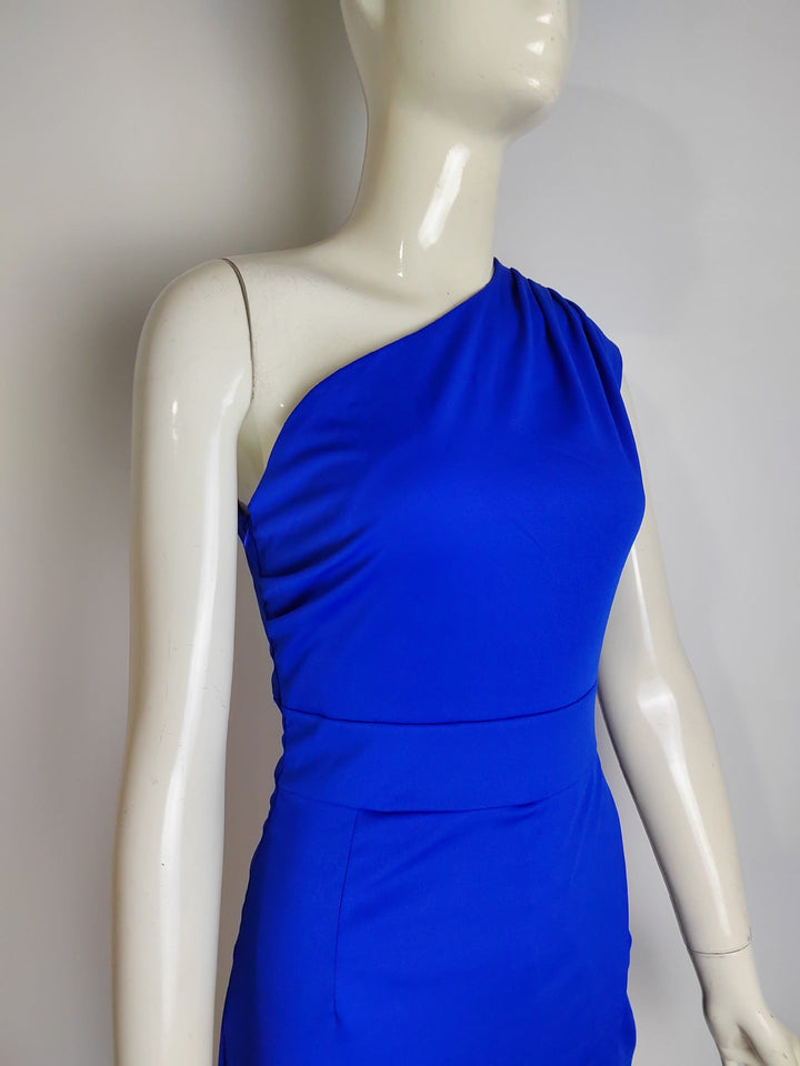 W&W Mode Elegante Formelle Solide Schlitz Asymmetrisch Schräg Kragen Abendkleider