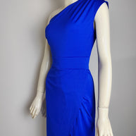 W&W Elegante Formelle Solide Schlitz Asymmetrisch Schräg Kragen Abendkleider