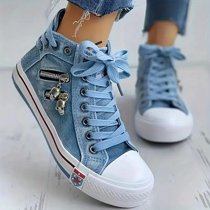 WW | Urbaner Trend Sneaker-Jeans-Look & Reißverschluss