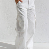 WW | Baggy Baumwoll Cargo Hose Mit Taschen