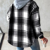 WW | Bequemer Kapuzenpullover Mit Karomuster