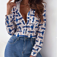 WW Bluse | Aufgeräumte Damenbluse mit Satindruck