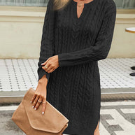 WW - Schwarzes Strickkleid