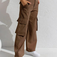 WW | Baggy Baumwoll Cargo Hose Mit Taschen