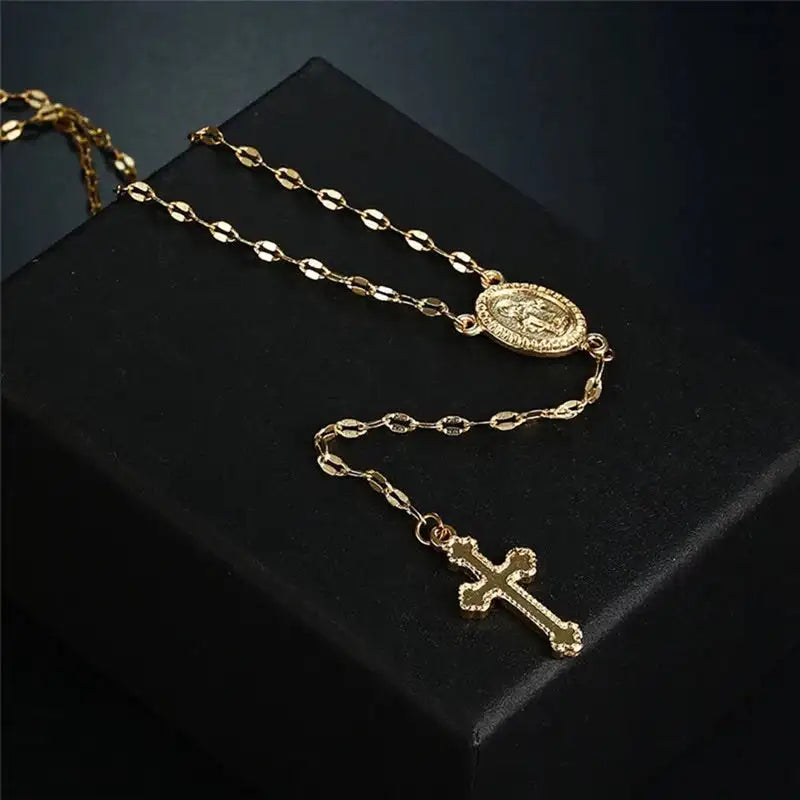 WW | Elegante Rosenkranz Kette Für Damen