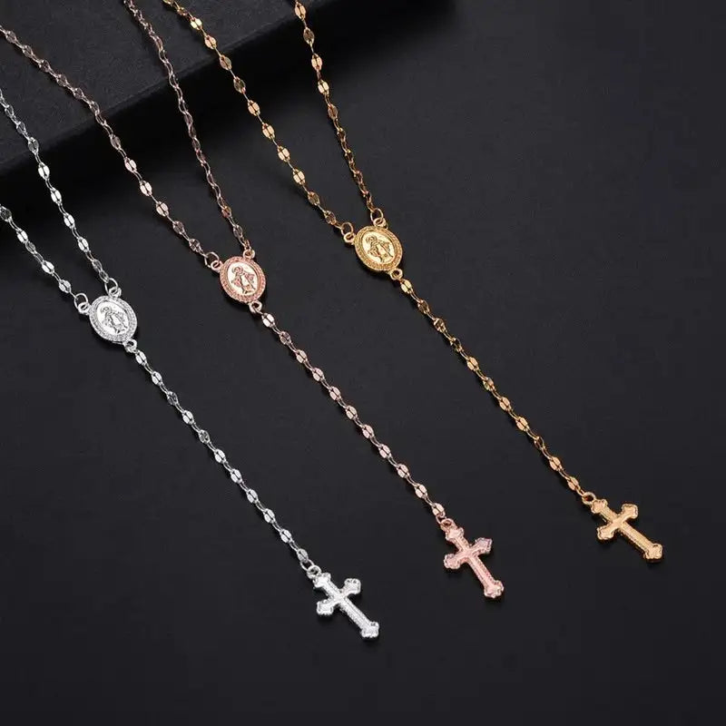 WW | Elegante Rosenkranz Kette Für Damen